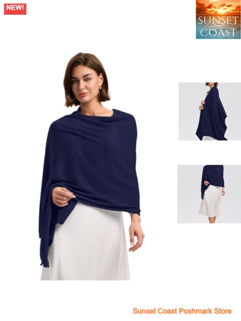Wool Cashmere Blend Pashmina Shawl Wrap for Women, Extra Large Dressy Scarf,